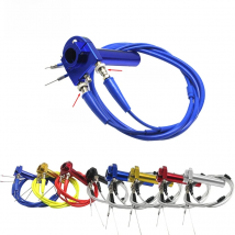 Sclmotos- 22mm CNC Aluminum Motorcycle Throttle Quick Twister Grips +2 Pcs Throttle Cable Accelerator Moped Scooter Racing