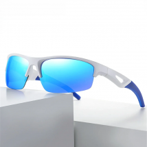 VIVIBEE White Frame Polarized Outdoor Sports Sunglasses UV400 Discoloration Lnes Goggles 2025 Night Vision Driving Shades