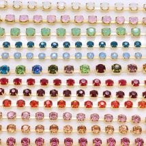 Rhinestone cup chain 1yard ss38 Crystal colors rhinestone gold matel Square Cup Use for jewelry garments bags