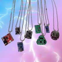 Personality Exaggerate Hip Hop Punk Cyberpunk Electric Board Pendant Necklace for Women Men Y2K Jewelry HUANZHI 2022 NEW Hot