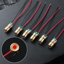 1/3/5/10Pcs 650nm 6mm 3V Laser Diodes 5 Million Watt Adjustable Lasers Red Sight Brass Dot Diode Module Laser Measuring Tools