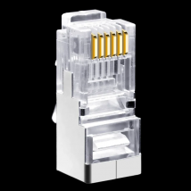 50pcs RJ11 RJ12 6P6C Long Body Telephone Line Connector, FTP 6 Core Phone Crystal Head, Modular Plug Shield Copper Shell