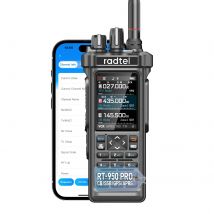 Radtel RT-950 PRO Walkie Talkie AM/FM/CB/LSB/USB/CW Receiver with GPS APRS 10W Bluetooth Phone Programming Ham Radio RT-950PRO