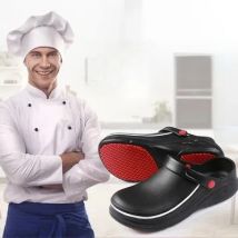 EVA Unisex Slippers Non-slip Waterproof Oil-proof Kitchen Work Cook Shoes for Chef Master Hotel Restaurant Slippers Zapatillas