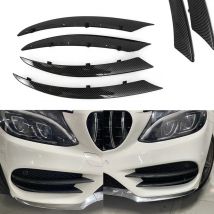 Carbon ABS Front Fog Lamp Grill Grille Protective Covers Stickers For Mercedes Benz C Class W205 C180 C200 2015 2016 2017 2018