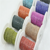 chains  for needlework Crystal Rhinestone Chain  Silver gold Trim Costume Bridal Sewing 10 yards ss6 ss8 ss16  garment crafts
