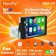 Navifly ND2 Uniwersalne radio samochodowe 1Din Stereo 7-calowy ekran dotykowy HD Odtwarzacz multimedialny BT Autoaudio Odbiornik FM Mirror Link Monitor