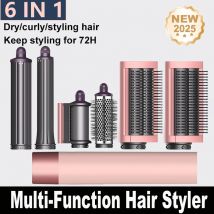 Spazzola per styler e asciugacapelli 6 in 1 110000 giri/min Asciugacapelli ionico negativo ad alta velocità per la cura dei capelli Asciugatura rapida, Multi styler per capelli