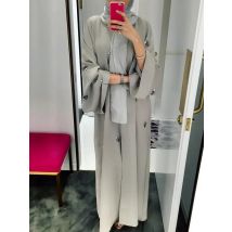 Turkish Islamic Clothing Muslim Open Abaya Women beading Floral Maxi Dresses Dubai Arab Lace-up Long