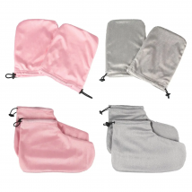 2Pcs/Set Paraffin Wax Mitts for Hand and Feet Moisturizing Infrared Machine Keep Warm Heat Wax Mitten Cover Bags Foot SPA Liners