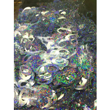 400pcs 14*22mm Hollow Egg Drop Oval Shape Sequins Double Eggs Crafts Sewing ,Women Kids Diy Accessories Laser Silver Spangles