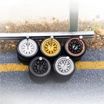 1/64 Wheels with Fixed Rubber Tires Branches Spoke for Toy Model Diecast Cars Refiting Parts for Hotwheels (5 sets for 5 Cars)