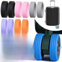 8PCS Luggage Wheels Protector Silicone Wheels Caster Shoes Travel Luggage Suitcase Reduce Noise Wheels Guard Cover Accessories
