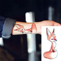 Body Art waterproof temporary tattoos paper for women and Children 3d lovely Fox design small arm tattoo sticker RC-392