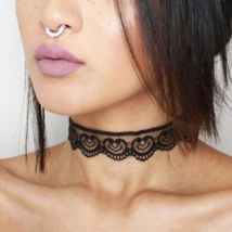 YWZIXLN Bohemia Classic GothicThin Tattoo Black Lace Choker For Women Necklace Jewelry Gift Wholesale N0313