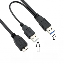 1M 0.5M HDD USB 3.0 Type A to Micro B Y Cable USB3.0 Data Cord For External Mobile Hard Drive Disk Data Cables charge cable