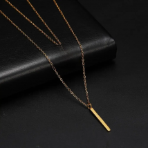 Cazador Geometric Circle Pendant Double Layer Necklace Stainless Steel Long Chain Necklaces for Women Birthday Gifts Jewelry