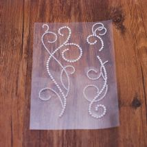 White Plastic Pearl Sticker QITAI 6PCS/SET DIY Scrapbooking Party Wedding Decorations Natural Color Family Wall Stickers GEM1025