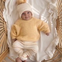 Pastellfarbener, übergroßer, grob gestrickter Baby-Pullover für Kinder, lässiger Sweatersuit mit Zopfmuster, für Jungen und Mädchen, Kleinkind-Pullover