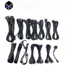 Modular Power Cable for Gigabyte UD750GM, UD850GM, UD1000GM, GPU PCI-E 8Pin 6+2Pin, CPU 4+4Pin, SATA, Molex IDE 4Pin, ATX 24Pin