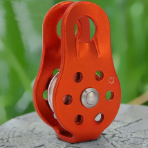 26KN Aluminium Alloy Heavy Duty Single Swivel Rope Pulley Block for 12mm Rope Climbing Pulley Pulley Wheel Single Swivel Pulley