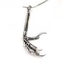 Gothic Claw Talon Necklace Goth Vintage Raven Bird Skull Foot Pendant Punk Jewelry