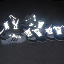 1Pair Multi-color Protective Fashionable Warning High Visibility Double Reflective Side Shoelaces