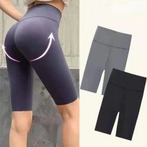 Shorts Women Thin Fitness Casual High Waist Fashion Yoga Shorts Summer Slim Knee-Length Bottoms Black Cycling Shorts Streetwear