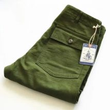 SauceZhan OG107 Fatigue Utility Pants Military Pants VINTAGE Classic Olive Sateen Men's Baker Pants Satin Cotton Straight Fit