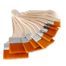 12pcs/Set High quality nylon Mao Banshua oil paint brush artists BBQ brush for painting art Easy To Clean wooden cleaning brush