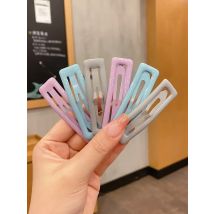 5PCS Korea Dripping Oil Geometric Irregular Rectangle Hair Clips Candy Color Waterdrop Hairpins For Women Girls Hair Accessories