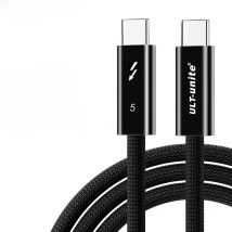 4FT USB C Thunder-bolt 5 Cable 120Gbps 240W USB4 Type-C Cord for MacBook iPad pro Docking SSD Hub eGPU High-Speed Data Transfer