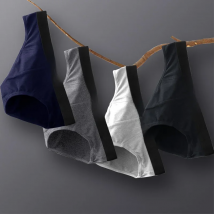 4pcs Men's Briefs Underwear Sexy Antibacterial Men's Panties Underpants Male U Convex boxer briefs for Man Absorbent Elastic