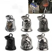 Motorcycle Bell Cross Engine Cool Biker Guard Bell Stainless Steel for Harley Indian Scout Touring Softail Dyna Bobber Universal