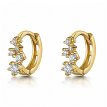 CANNER 2pcs Charm Zircon Small Piercing Cartilage Hoop Earrings For Women 925 Sterling Silver Fine Jewelry Accessories Pendiente