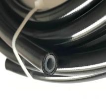 PU covered AN-4 PTFE hose braided stainless steel fuel line oil fuel hose 1M