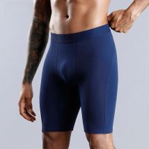 BONITOS Men Boxer Long leg Boxer Men Underwear Men Underpants Erkek Natural Cotton Sexy Boxer Shorts Top Brand Underwear Soft