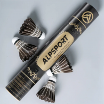 ALP 806 Badminton Shuttlecocks 12Pcs Black Goose Feather Badminton Balls for Training Badminton Sports 77 76 Speed Shuttlecock