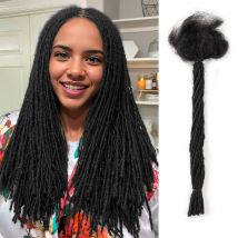 Dreadlocks Brazilian Virgin Human Hair 10 Strands Crochet Braid Hair Loc Extensions 0.2cm Kinky Braiding Microlocks