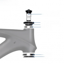 Bike Headset 1-1/8" to 1-1/2" MTB/Road Bicycle Steering Column Headset 41.8mm Straight to 52mm Tapered Fork Cycling Accessories