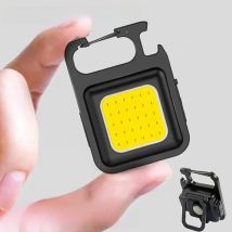 Super Bright Keychain Flashlight Mini COB Portable Work Light USB Rechargeable Outdoor Camping Fishing Pocket Lamps With Magnet