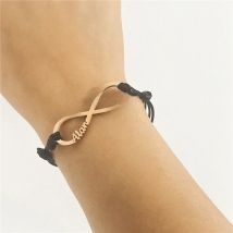 Personalized Custom Name Bracelet Mom Infinity Adjustable Bracelet Stainless Steel with Kids Names Gift for Mom Jewelry