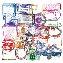 10/30/50PCS Mixed Transparent postmark Stickers DIY Skateboard Fridge Guitar Motorcycle Luggage PVC Waterproof Cool Stickers