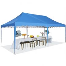 Gazebo pieghevole 3x6m Tenda da festa impermeabile Anti-UV 50+ Tenda da giardino pop-up senza pareti laterali per feste di matrimonio Riparo del mercato