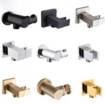 Poiqihy Chrome Shower Head Holder Handheld Shower Spray Bracket Wall Mounted Bidet Sprayer Holder Concealed Faucet Accessory