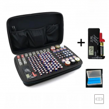 2022 Newest Portable Shockproof AA/AAA/C/D/9V Battery Storage Case Box Organizer Container Holder Extra Space for Battery Tester