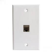 US Standard CAT.8 RJ45 Wall Panel Facepalte With Keystone CAT8 Jack LAN For 40GB Network Plug Socket In White Color
