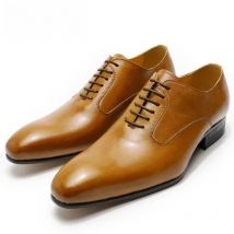 Luxury brand men's Oxford leather shoes handmade pointed lace-up formal shoes suitable for wedding business formal occasions