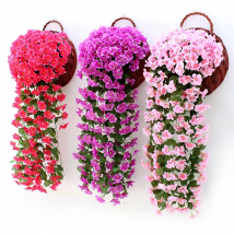 Violet Artificial Flower Party Decoration Simulation Valentine's Day Wedding Wall Hanging Basket Flower Orchid fake Flower