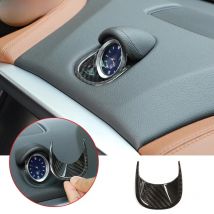 Real Carbon Fiber For Maserati Ghibli 2014-2021 Car Dashboard Clock Base Decorative Frame Stickers Interior Modified Accessories
